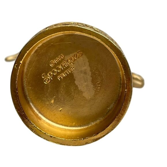 Vintage 1986 Spoontiques Gold Plated Pewter Carousel Unicorn Figurine Enamel - Picture 5 of 5